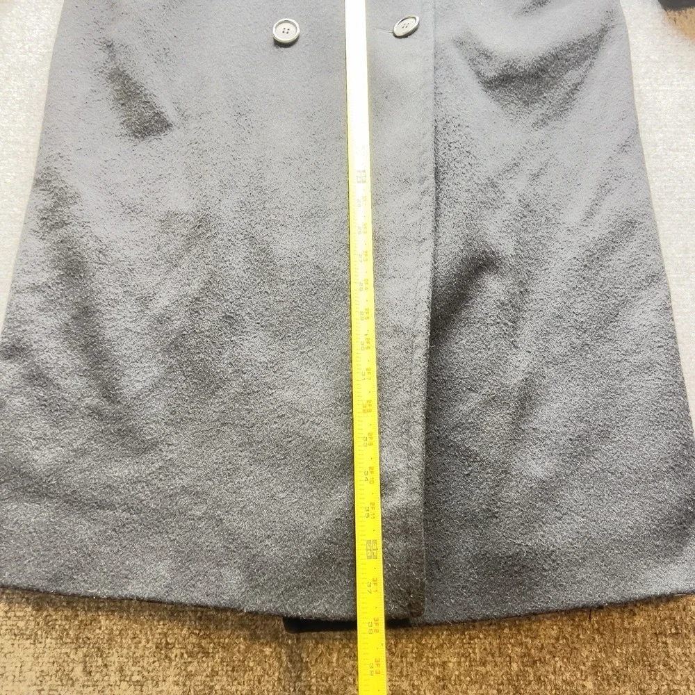 Vintage Evan Picone Black Wool Blend‎ Coat Size 12 Alpaca Mohair Minimalist